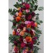 Flower Arch Arrangement in Orange, Pink & Magenta | Faux Floral Archway for Wedding