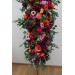 Flower Arch Arrangement in Orange, Pink & Magenta | Faux Floral Archway for Wedding