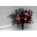 Wedding Bouquets in Burgundy, Red, Beige, Teal & Blue | Faux Bridal & Bridesmaid Bouquets