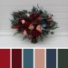 Wedding Bouquets in Burgundy, Red, Beige, Teal & Blue | Faux Bridal & Bridesmaid Bouquets
