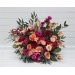 Standing flowers in magenta peach coral color scheme. Aisle flowers. Wedding decorations. Floor flowers. 5295