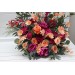 Standing flowers in magenta peach coral color scheme. Aisle flowers. Wedding decorations. Floor flowers. 5295