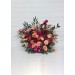 Standing flowers in magenta peach coral color scheme. Aisle flowers. Wedding decorations. Floor flowers. 5295