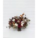 Cascade and Classic Bridal Bouquets – Burgundy, Ivory, and Brown Faux Flowers