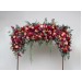Flower Arch Arrangement in Magenta, Peach & Coral | Faux Floral Archway for Wedding