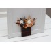 Wedding Boutonnieres & Wrist Corsage in Deep Purple, Terracotta & Beige | Faux Flower Accessories