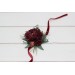 Wedding boutonnieres and wrist corsage in burgundy dusty rosecolor scheme. Flower accessories. 5329