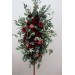 Flower Arch Arrangement in Burgundy & Dusty Rose | Faux Floral Archway for Wedding