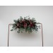 Flower Arch Arrangement in Burgundy & Dusty Rose | Faux Floral Archway for Wedding