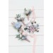 Wedding Boutonnieres in Dusty Blue, Blush Pink & White | Faux Flower Accessories