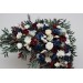 Flower Arch Arrangement in Burgundy, Ivory & Navy Blue | Faux Floral Archway for Wedding