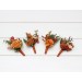 Wedding Boutonnieres and Wrist Corsage in Rust Orange | Flower Accessories