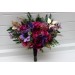Wedding Bouquets in Purple, Magenta & Gold | Faux Bridal & Bridesmaid Bouquets