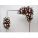 Flower Arch Arrangement in Burgundy, Ivory & White | Faux Floral Archway for Wedding