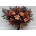 Burgundy, Orange, Rust & Brown Bridal Faux Bouquet | Fall Wedding Flowers