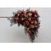 Flower Arch Arrangement in Burgundy, Orange, Rust & Brown | Faux Floral Archway for Wedding
