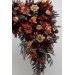 Flower Arch Arrangement in Burgundy, Orange, Rust & Brown | Faux Floral Archway for Wedding