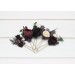 Set of 5 Hair Pins in Purple, Black, Ivory & Green | Faux Flower Wedding Hair Accessories
