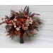 Wedding Bouquets in Burgundy & Terracotta | Faux Bridal & Bridesmaid Bouquets