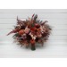 Wedding Bouquets in Burgundy & Terracotta | Faux Bridal & Bridesmaid Bouquets