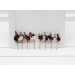 Set of 8 bobby pins in burgundy black green beige ivory color scheme. Hair accessories. Flower accessories for wedding. 5279