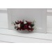 Flower comb in burgundy black green beige ivory color scheme. Wedding accessories for hair. Bridal flower comb. Bridesmaid floral comb. 5279