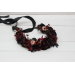 Burgundy beige black gold flower crown. Hair wreath. Flower girl crown. Halloween wedding. 0018 EU UK