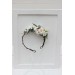 Beige white blush pink flower crown. Hair wreath. Flower girl crown. Wedding flowers. 0028