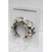 Beige white blush pink flower crown. Hair wreath. Flower girl crown. Wedding flowers. 0028