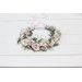Beige white blush pink flower crown. Hair wreath. Flower girl crown. Wedding flowers. 0028