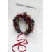 Burgundy navy blue gold flower crown. Hair wreath. Flower girl crown. Wedding flowers. 0031