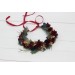 Burgundy navy blue gold flower crown. Hair wreath. Flower girl crown. Wedding flowers. 0031