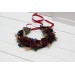Burgundy navy blue gold flower crown. Hair wreath. Flower girl crown. Wedding flowers. 0031