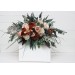 Flower arch arrangement in beige terracotta white blush pink colors. Arbor flowers. Floral archway. Faux flowers for wedding arch. 0027