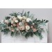  Flower arch arrangement in beige white blush pink colors.  Arbor flowers. Floral archway. Faux flowers for wedding arch. 0028-1