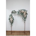 Flower Arch Arrangement in Beige, White & Blush Pink | Faux Floral Archway for Wedding