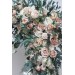 Flower Arch Arrangement in Beige, White & Blush Pink | Faux Floral Archway for Wedding