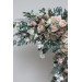 Flower Arch Arrangement in Beige, White & Blush Pink | Faux Floral Archway for Wedding