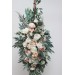 Flower Arch Arrangement in Beige, White & Blush Pink | Faux Floral Archway for Wedding