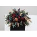 Flower Arch Arrangement in Burgundy, Navy Blue & Gold | Faux Floral Archway for Wedding