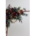 Flower Arch Arrangement in Burgundy, Navy Blue & Gold | Faux Floral Archway for Wedding