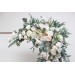 Flower Arch Arrangement in White & Blush Pink | Faux Floral Archway for Wedding