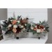 Wedding bouquets in beige terracotta white blush pink colors. Bridal bouquet. Cascading bouquet. Faux bouquet. Bridesmaid bouquet. 0027