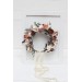 beige terracotta white blush pink flower crown. Hair wreath. Flower girl crown. Wedding flowers. 0027