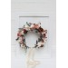 beige terracotta white blush pink flower crown. Hair wreath. Flower girl crown. Wedding flowers. 0027