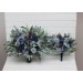 Navy Blue, Dusty Blue, Burgundy & Sage Green Wedding Bouquets | Faux Bridal & Bridesmaid Flowers