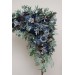 Flower Arch Arrangement in Navy Blue, Dusty Blue, Burgundy & Sage Green | Faux Floral Archway for Wedding