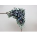 Flower Arch Arrangement in Navy Blue, Dusty Blue, Burgundy & Sage Green | Faux Floral Archway for Wedding