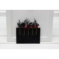 Set of 5 bobby pins in black-burgundy color scheme. Hair accessories. Flower accessories for wedding. 5325