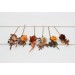Set of 6 bobby pins in terracotta rust orange color scheme. Hair accessories. Flower accessories for wedding. 5331
